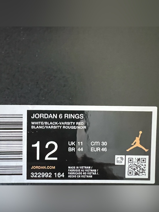 ✔️New✔️ NIKE Air Jordan 6 Rings \'Chicago Bulls\'